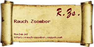 Rauch Zsombor névjegykártya